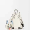 Futurist Cat compact Hammock bag in classic calfskin Soft White