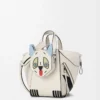Futurist Cat compact Hammock bag in classic calfskin Soft White