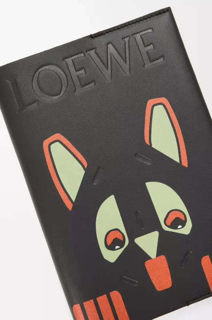 Futurist Cat notebook in calfskin Black/Multicolor Futurist Cat notebook in calfskin Black/Multicolor
