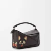 Futurist Cat small Puzzle bag in classic calfskin Dark Taupe
