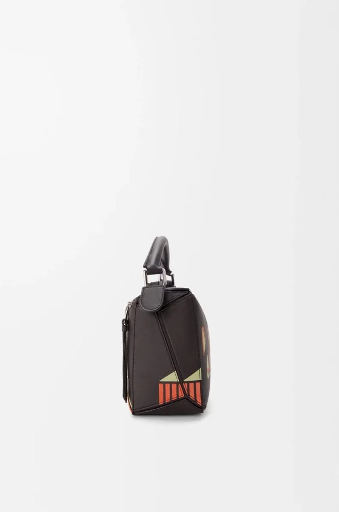 Futurist Cat small Puzzle bag in classic calfskin Dark Taupe