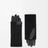 Gloves in cashmere and nappa lambskin Black