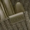 Gloves in cashmere and nappa lambskin Dark Khaki