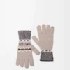 Gloves in wool blend Beige/Multicolor