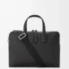 Goya thin briefcase in soft grained calfskin Black