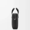 Goya thin briefcase in soft grained calfskin Black