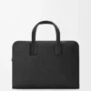 Goya thin briefcase in soft grained calfskin Black