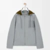 Hooded jacket in cotton Light Grey Hooded jacket in cotton Light Grey
