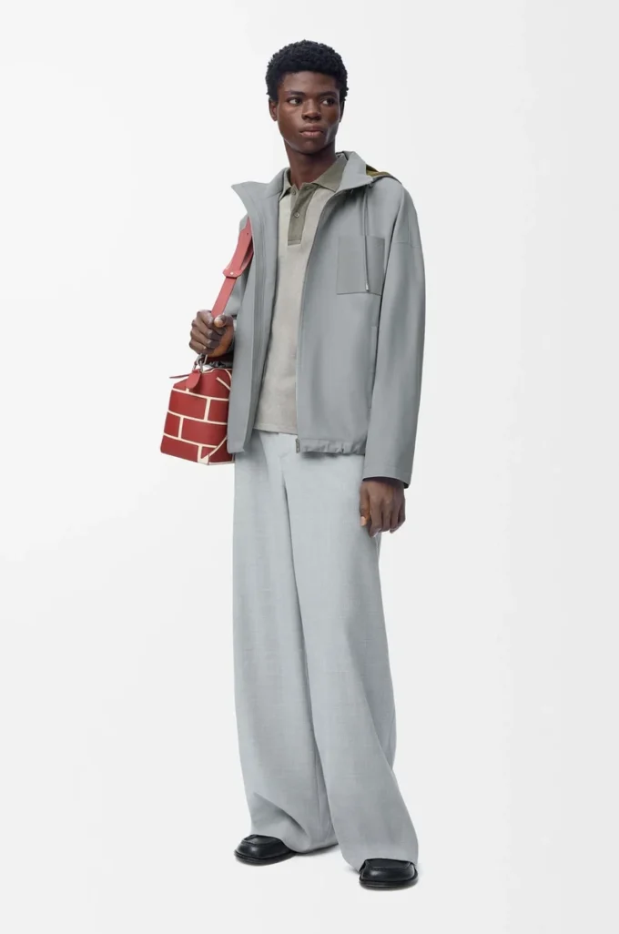 Hooded jacket in cotton Light Grey Hooded jacket in cotton Light Grey
