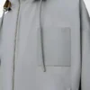 Hooded jacket in cotton Light Grey Hooded jacket in cotton Light Grey