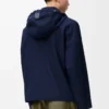 Hooded jacket in cotton Navy/Beige Hooded jacket in cotton Navy/Beige