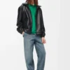 Hooded jacket in nappa lambskin Black Hooded jacket in nappa lambskin Black