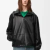 Hooded jacket in nappa lambskin Black Hooded jacket in nappa lambskin Black