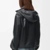 Hooded jacket in nappa lambskin Black Hooded jacket in nappa lambskin Black