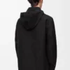 Hooded overshirt in cotton Black