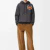 Hoodie in cotton Dark Grey Melange
