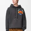 Hoodie in cotton Dark Grey Melange