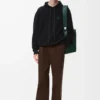 Hoodie in wool Black