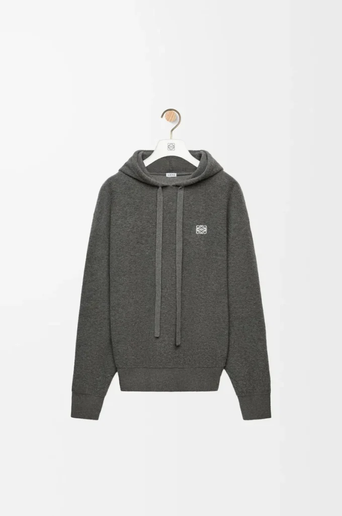 Hoodie in wool Grey