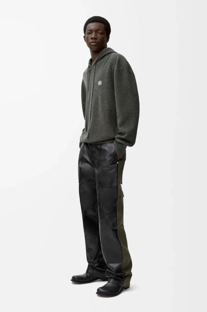 Hoodie in wool Grey