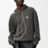 Hoodie in wool Grey