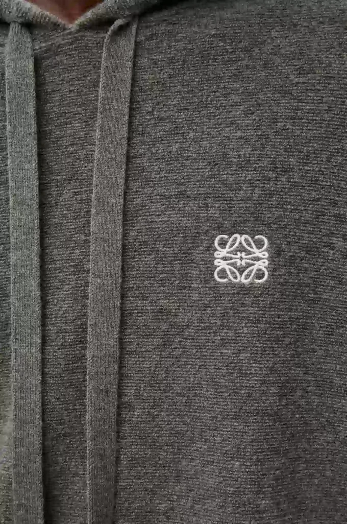 Hoodie in wool Grey