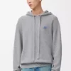 Hoodie in wool Light Grey Melange
