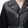 Hybrid cardigan in nappa lambskin and wool Black/Black