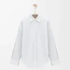 Hybrid shirt in cotton and wool White/Beige