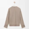 Hybrid shirt in cotton and wool White/Beige