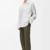 Hybrid shirt in cotton and wool White/Beige