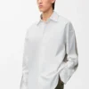 Hybrid shirt in cotton and wool White/Beige