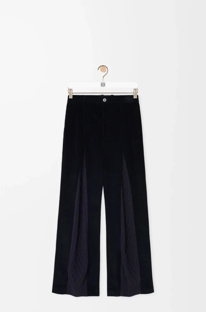 Hybrid trousers in cotton and wool Dark Navy Blue/Navy