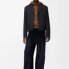 Hybrid trousers in cotton and wool Dark Navy Blue/Navy