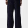 Hybrid trousers in cotton and wool Dark Navy Blue/Navy