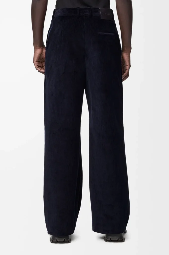 Hybrid trousers in cotton and wool Dark Navy Blue/Navy