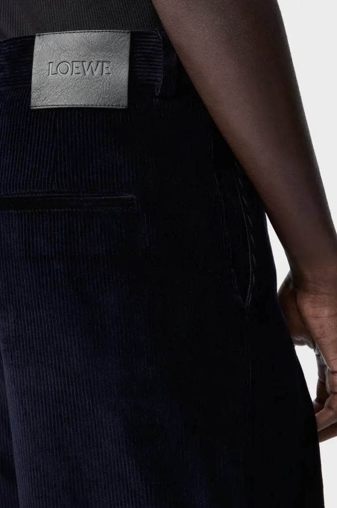 Hybrid trousers in cotton and wool Dark Navy Blue/Navy
