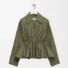 Jacket in cotton blend Khaki Green Jacket in cotton blend Khaki Green