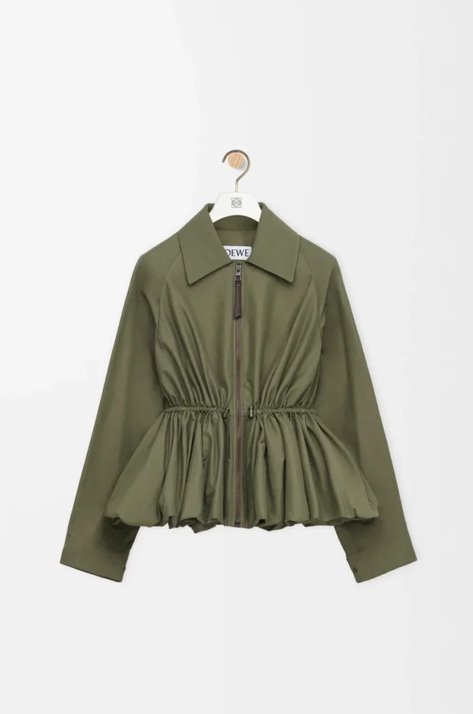 Jacket in cotton blend Khaki Green Jacket in cotton blend Khaki Green