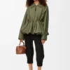 Jacket in cotton blend Khaki Green Jacket in cotton blend Khaki Green