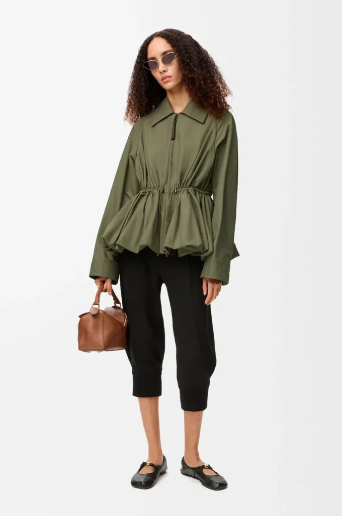 Jacket in cotton blend Khaki Green Jacket in cotton blend Khaki Green