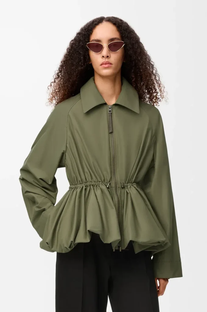 Jacket in cotton blend Khaki Green Jacket in cotton blend Khaki Green