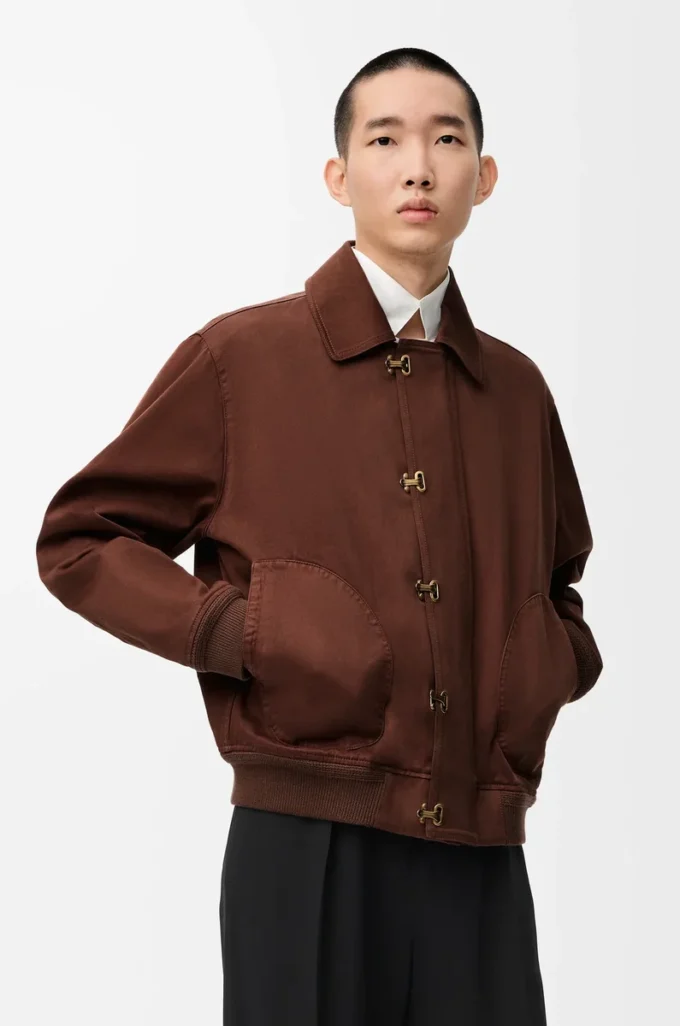 Jacket in cotton Brown/Dark Brown