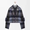 Jacket in mohair and wool blend Blue/Multicolor Jacket in mohair and wool blend Blue/Multicolor