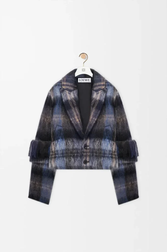Jacket in mohair and wool blend Blue/Multicolor Jacket in mohair and wool blend Blue/Multicolor