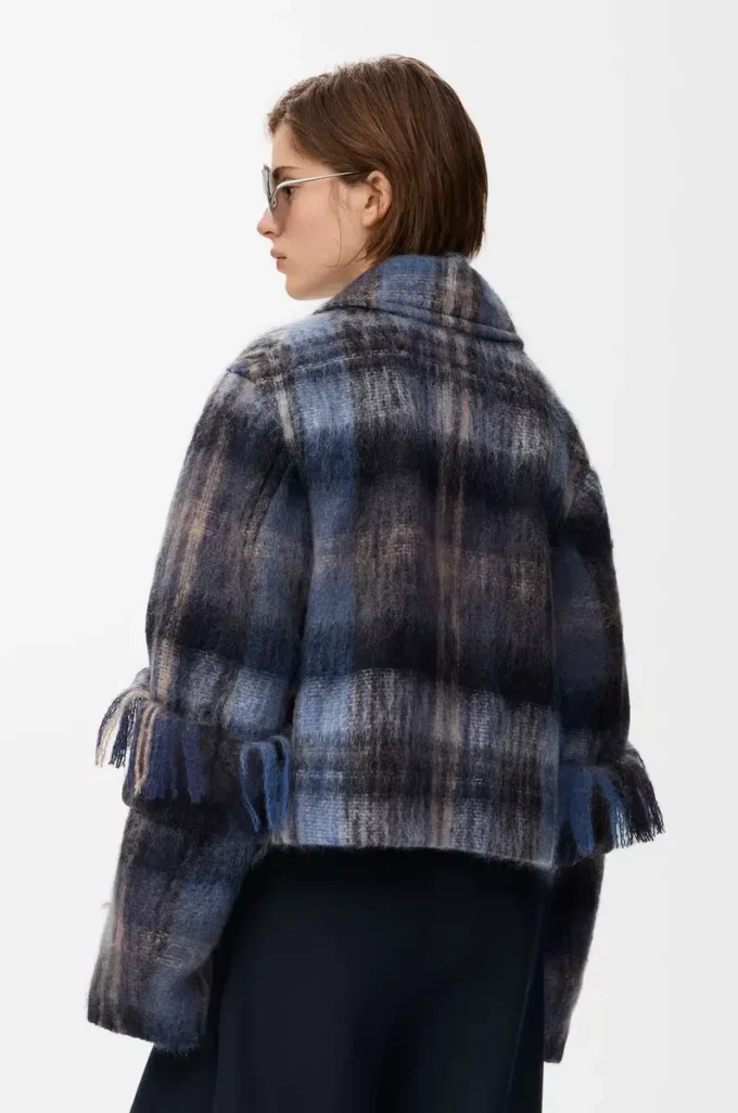 Jacket in mohair and wool blend Blue/Multicolor Jacket in mohair and wool blend Blue/Multicolor