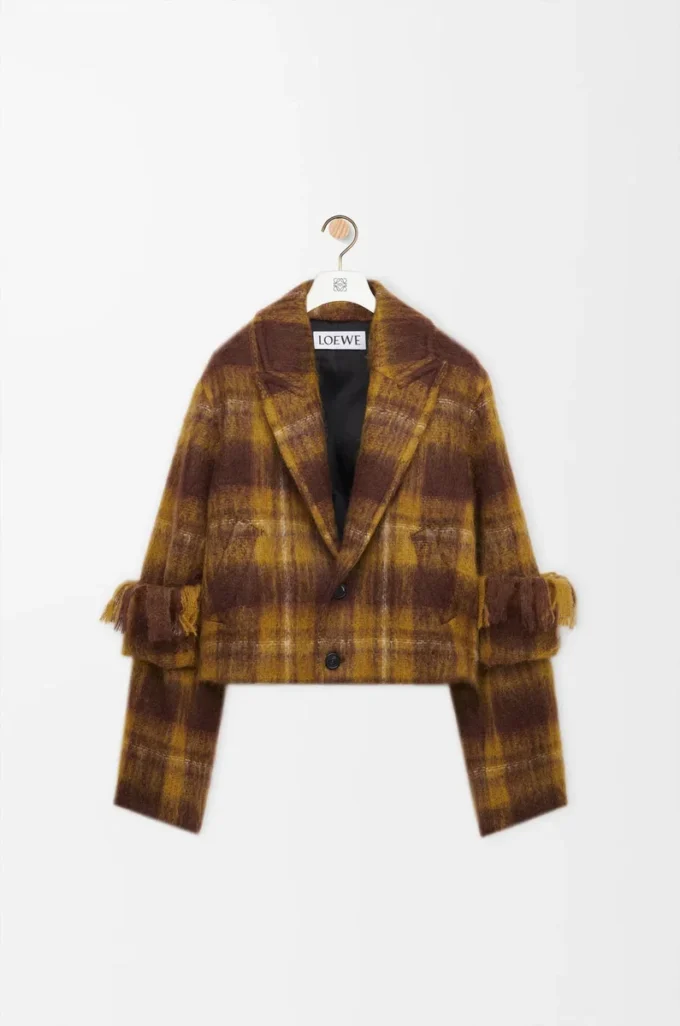 Jacket in mohair and wool blend Yellow/Multicolor Jacket in mohair and wool blend Yellow/Multicolor