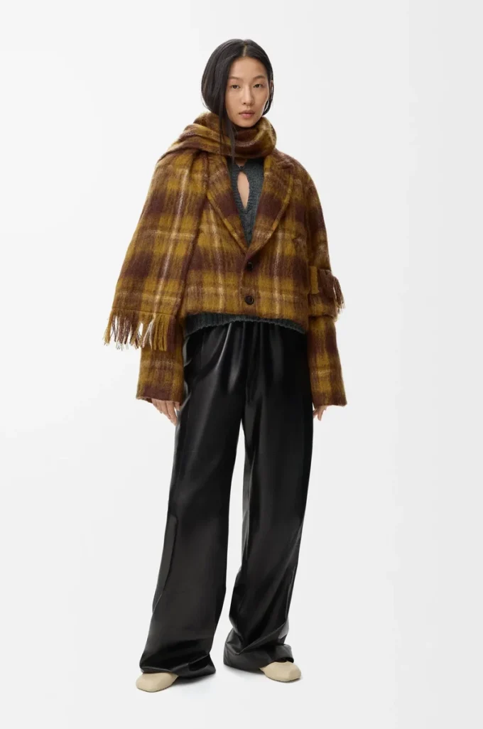 Jacket in mohair and wool blend Yellow/Multicolor Jacket in mohair and wool blend Yellow/Multicolor