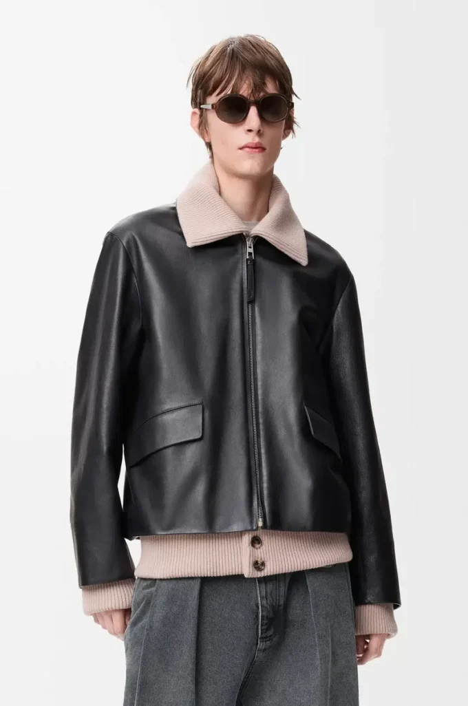 Jacket in nappa buffalo skin Black Jacket in nappa buffalo skin Black