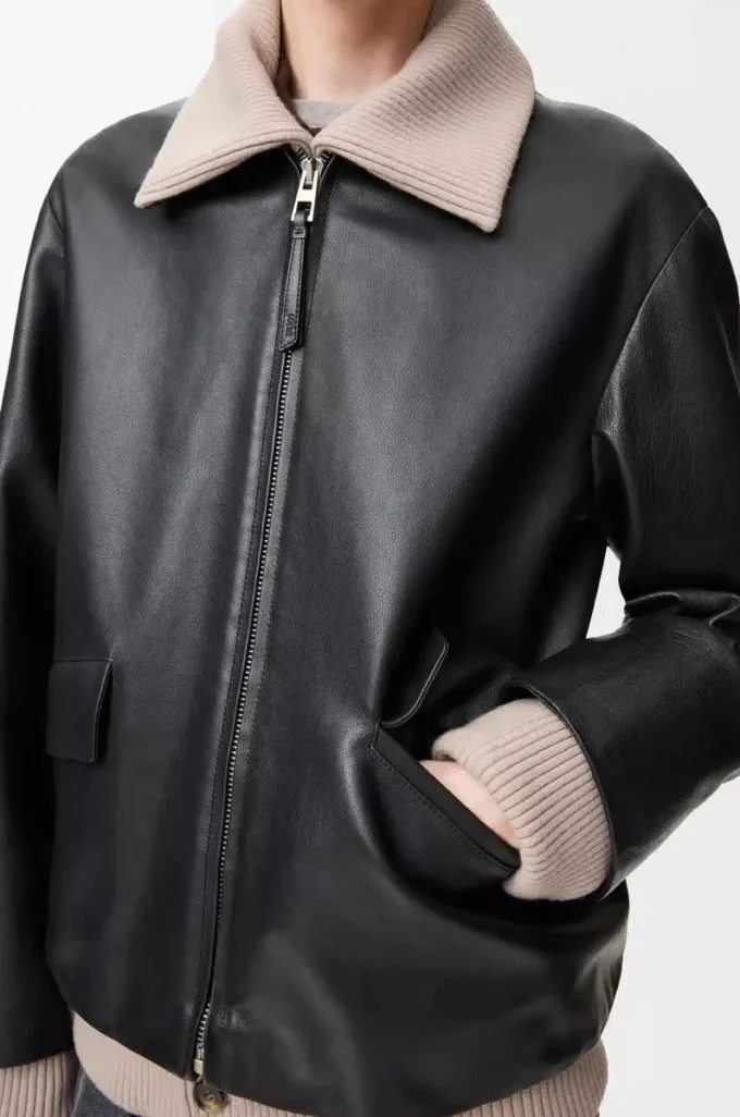 Jacket in nappa buffalo skin Black Jacket in nappa buffalo skin Black